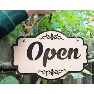 Bảng Gỗ Open - Close - Mở - Đóng