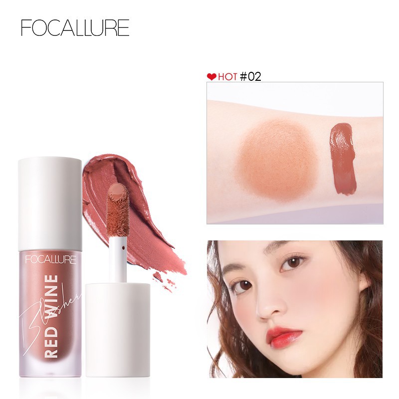 Phấn Má Hồng Dạng Lỏng Màu Đỏ Rượu Tự Nhiên Focallure