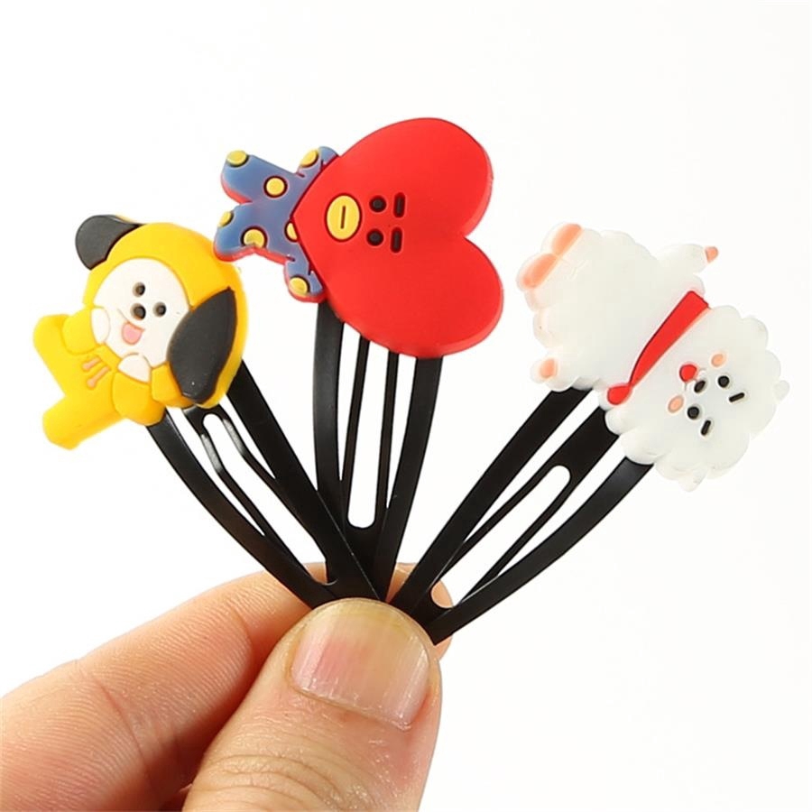 Kẹp Tóc Hoạ Tiết Hoạt Hình Kpop BTS