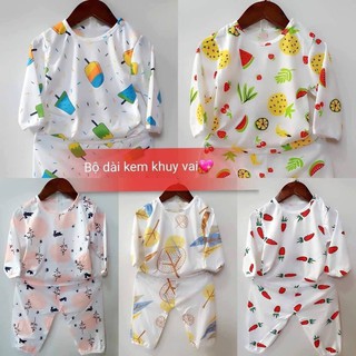 [FLASH SALE] Set 5 bộ quần áo dài tay trẻ em -  chui đầu cho bé 3-15kg