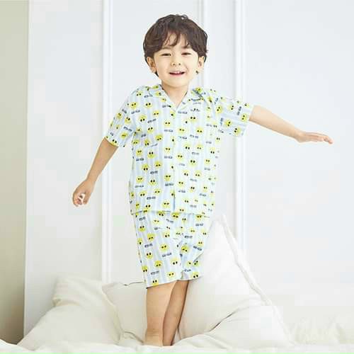 Bộ Pyjama GOT CHA Bé trai, Bé gái kẻ sọc hình mặt cười BH34