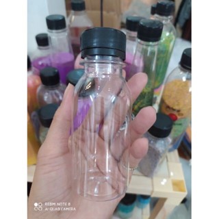 [SALE] Chai nhựa tròn nắp đen 100ml đựng thức uống khuyến mãi