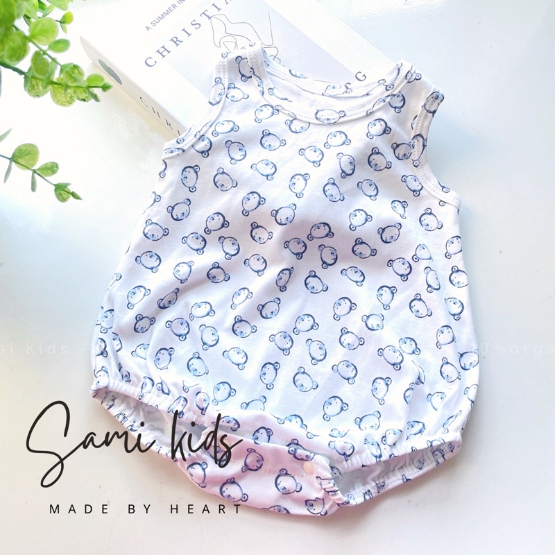 body ba lỗ dáng bí cotton unisex SAMIKIDS
