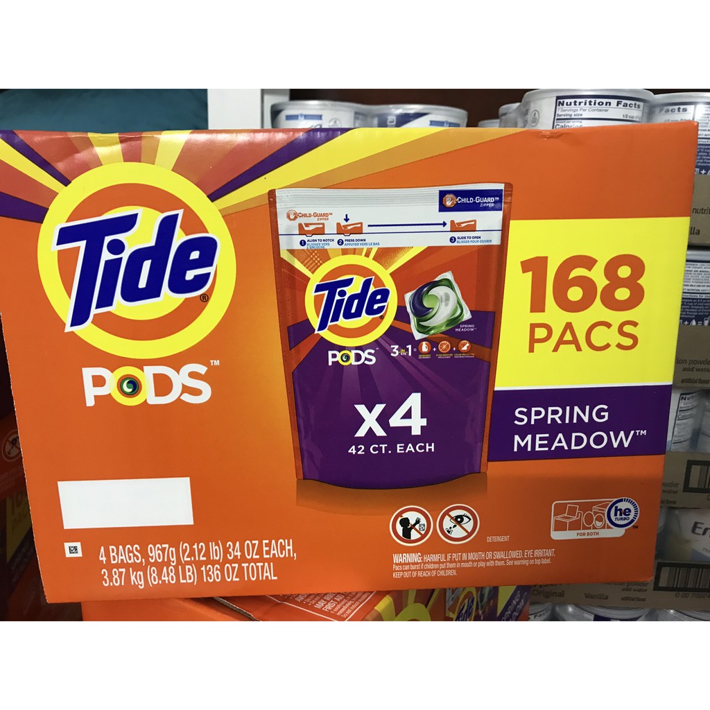Viên giặt kết hợp nước xả Tide Pods 168 viên - Hàng mỹ