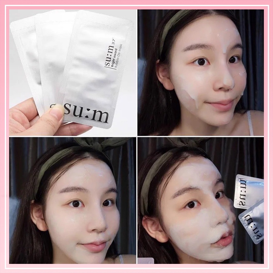 Mặt Nạ Thải Độc Sum 37 Bright Award Bubble De Mask 2ml Hai Màu Đen - Trắng Hàn Quốc