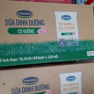 Sữa tươi bịch Vinamilk mẫu mới có đường + ko đường