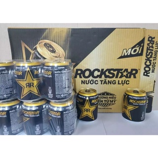 LỐC 6 LON NƯỚC TĂNG LỰC ROCKSTAR 250ml (Hương Hiệu Mỹ) - TẶNG 1 BÌNH NƯỚC ROCKSTAR LIMITED