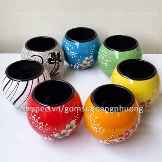 Bát hoa để bàn trang trí vẽ hoa - Bát Tràng