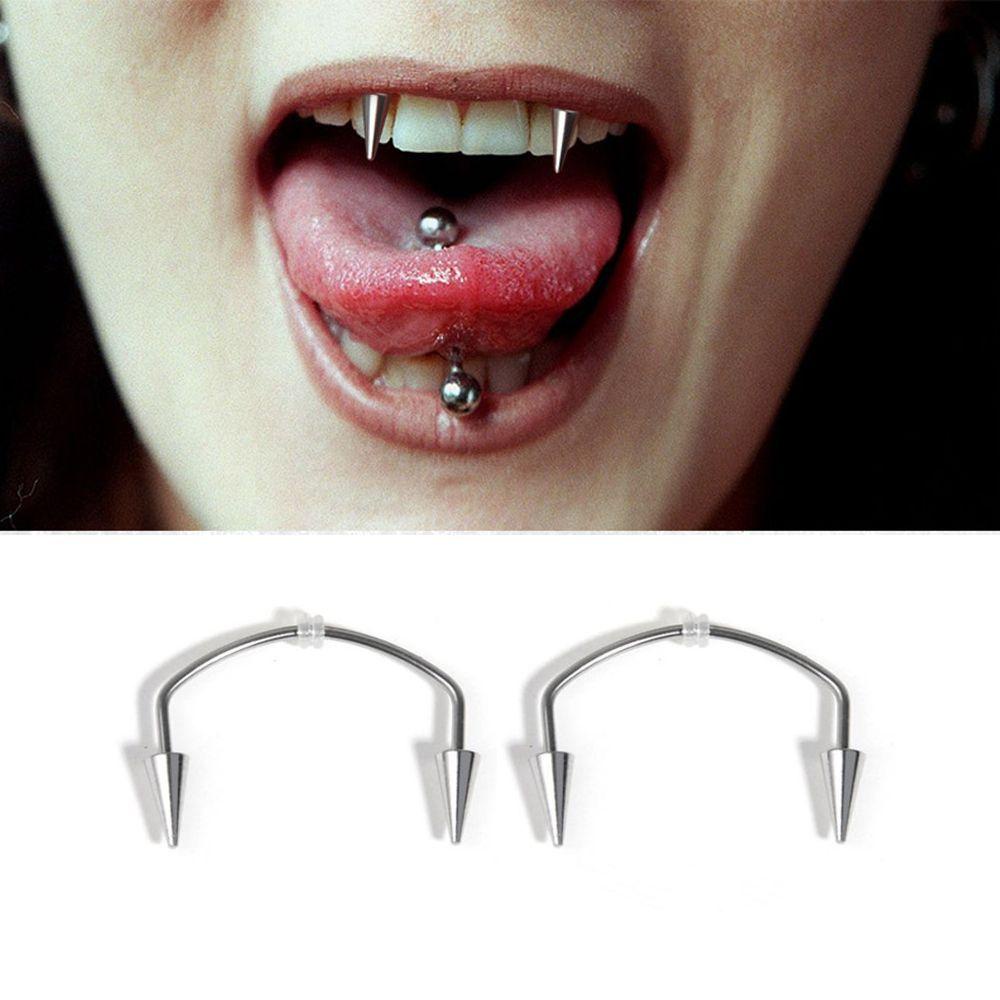 MXGOODS 1 Khuyên Xỏ Miệng Hình Đôi Môi Phong Cách Hàn Quốc Cá Tính