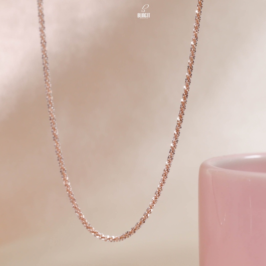 Dây chuyền Bling It bạc nữ thiết kế trơn đơn giản BIVC297
