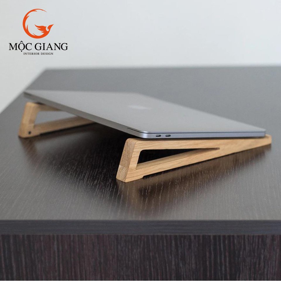 Giá Đỡ Laptop, Giá Kê Macbook Xếp Gọn Tiện Dụng, Chất Liệu Gỗ Cao Su Tự Nhiên