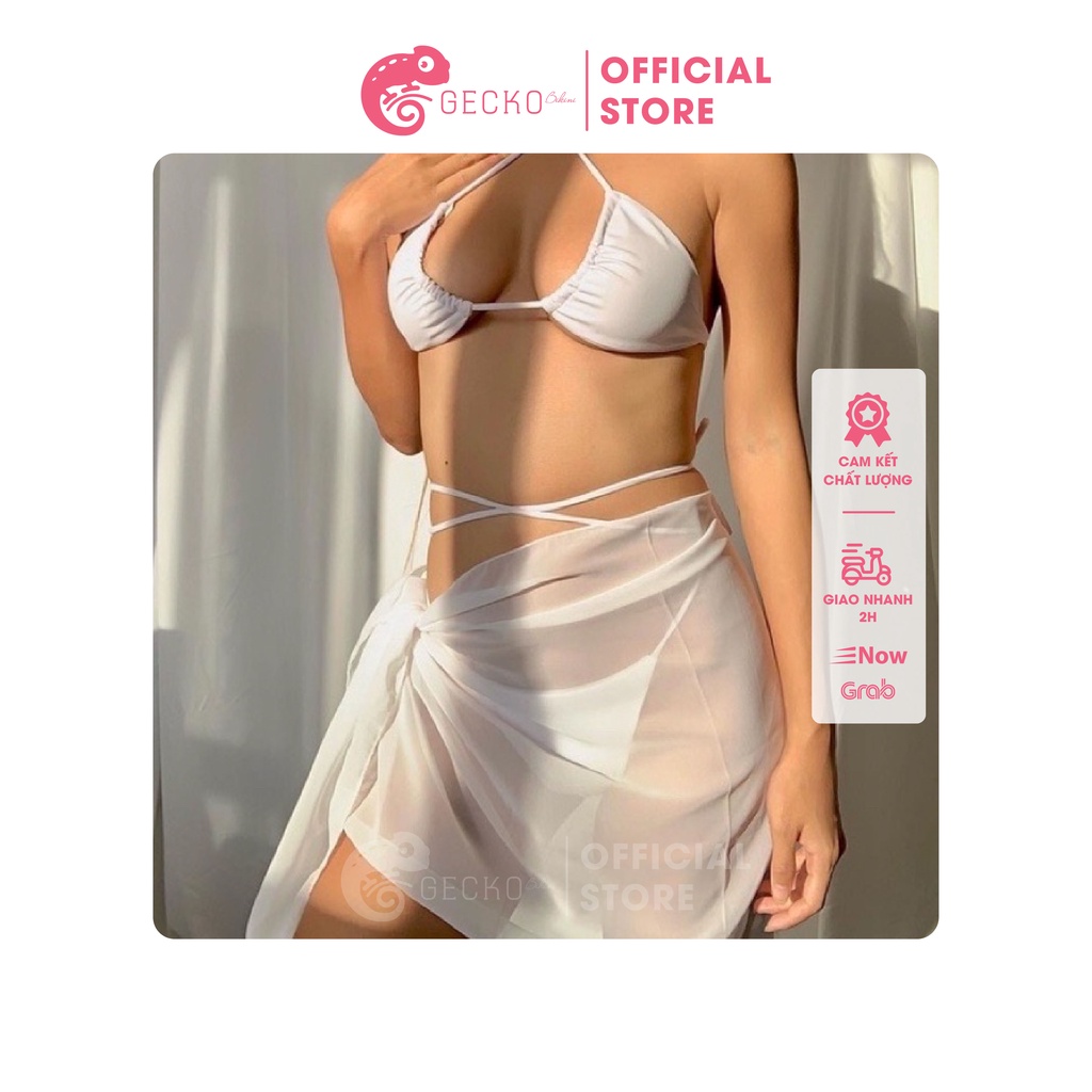 Khăn Quấn Phối Lưới Mặc Ngoài Đồ Bơi Bikini Thời Trang Nữ GK0425 (Ảnh Thật)