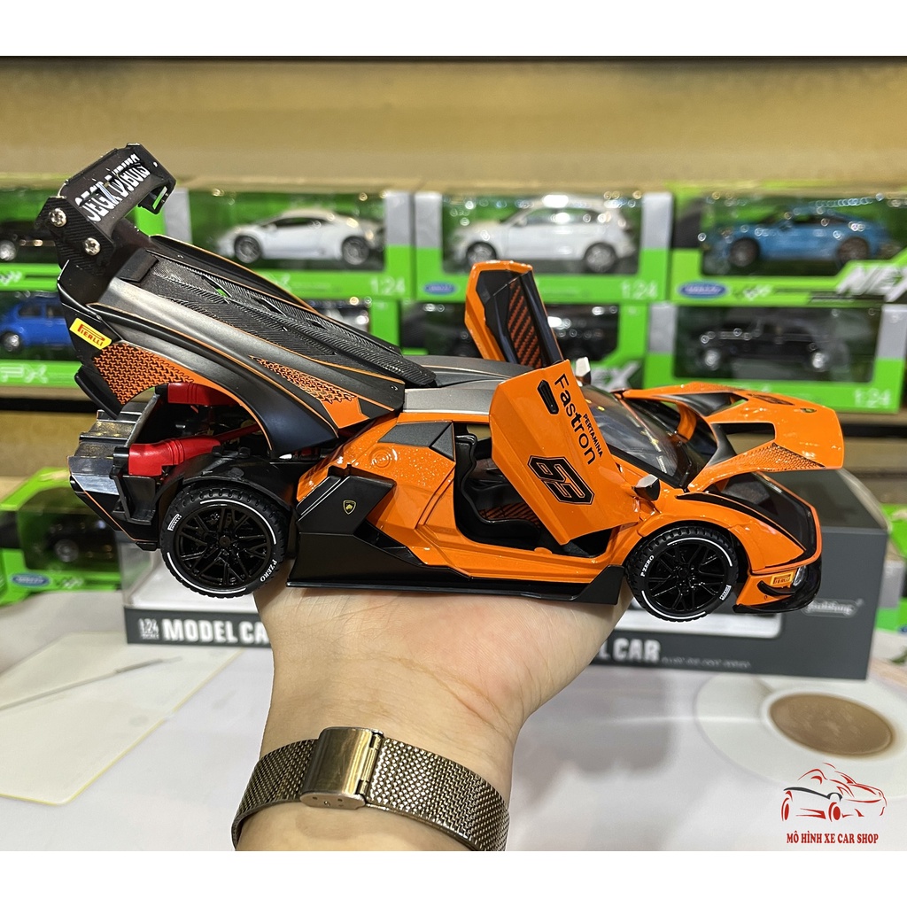 Mô hình xe hợp kim Lamborghini Essenza SCV12 tỉ lệ 1:24 hãng JINLIFANG 2 màu