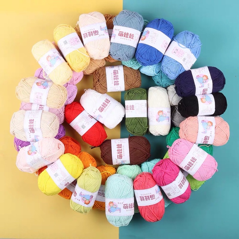 [MỚI VỀ] Len Baby Yarn chính hãng (Bảng màu 1 -50) - Móc thú siêu đẹp - Baby Yarn - Len cho bé, trẻ