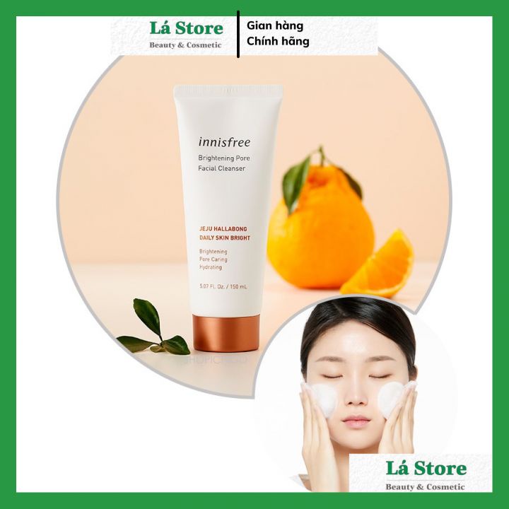 Sữa Rửa Mặt Vỏ Quýt Innisfree Brightening Pore Facial Cleanser Làm Sáng Da 150ml