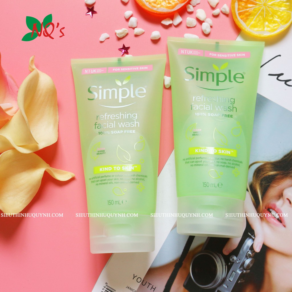 Sữa Rửa Mặt Gel Simple Kind To Skin Refreshing
