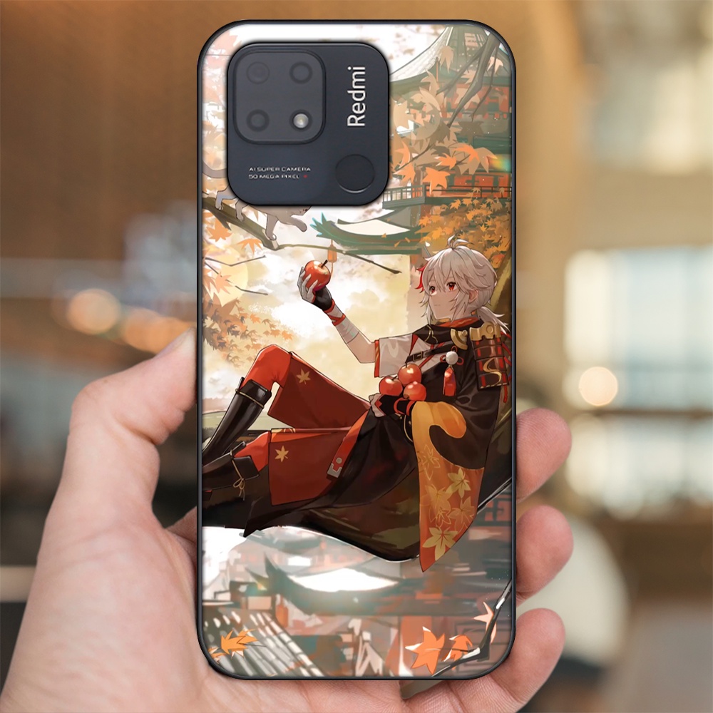 Ốp lưng Xiaomi Redmi 10C viền đen in hình Kazuha Genshin Impact