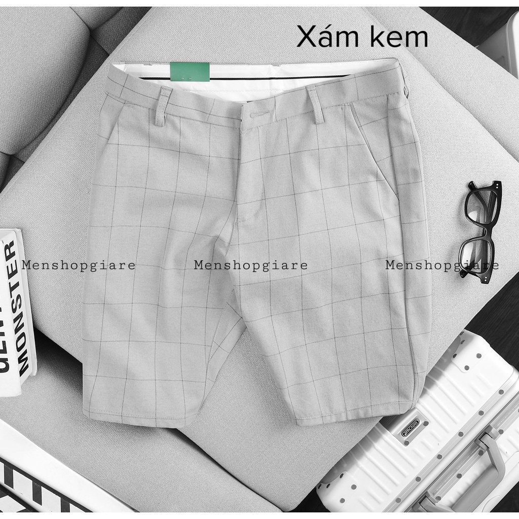 Quần short kẻ sọc nam Hàn Quốc chuẩn shop menshopgiare