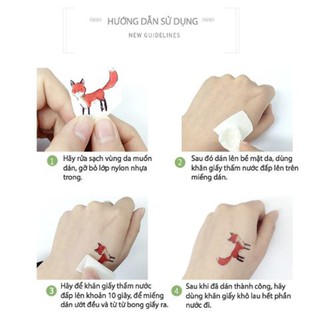 5 tờ HÌNH XĂM DÁN MINI CÁ TÍNH GIAO NGẪU NHIÊN