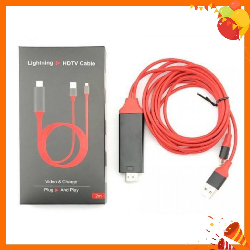 Cáp kết nối điện thoại IPhone 5,5S,6,6S PLUS/IPAD với Tivi (HDMI)