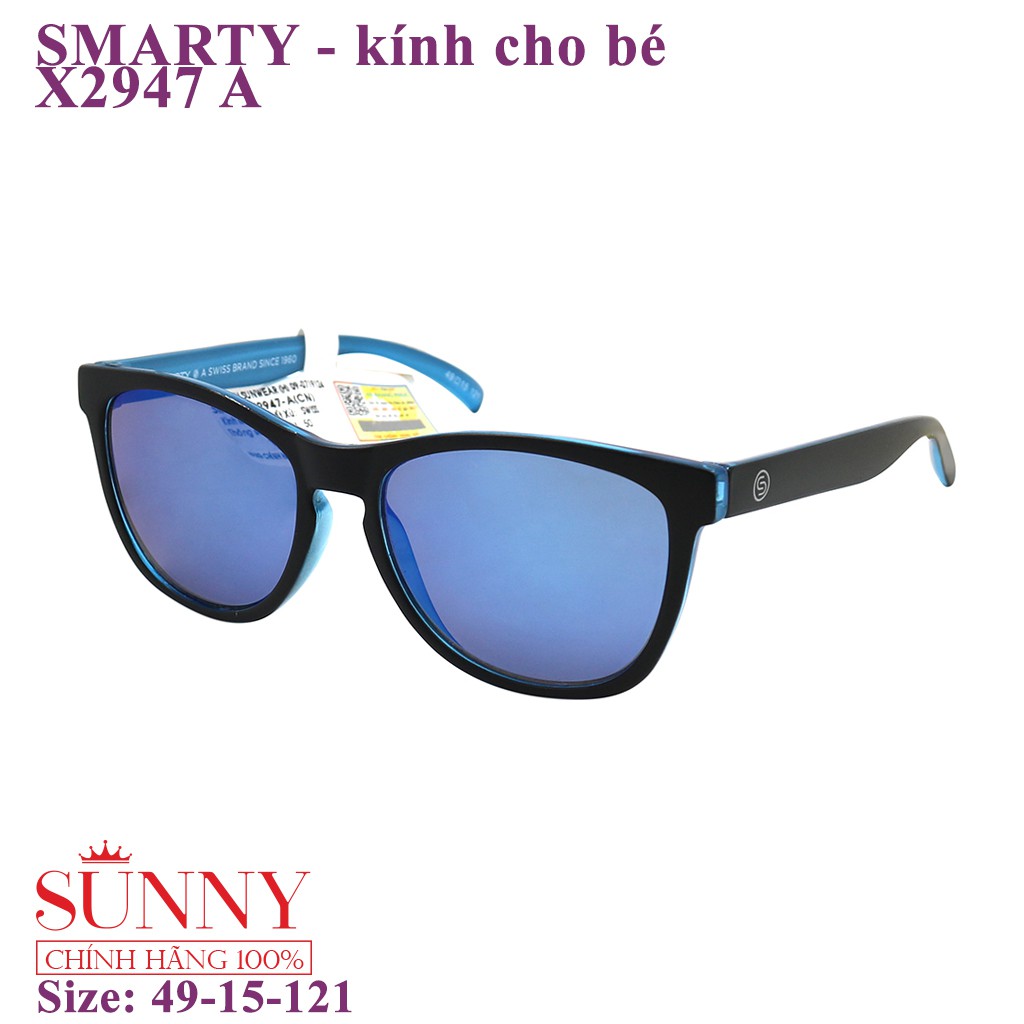 Kính mát nam nữ thời trang Smarty X2947 A chính hãng, bảo hành toàn quốc thiết kế dễ đeo bảo vệ mắt