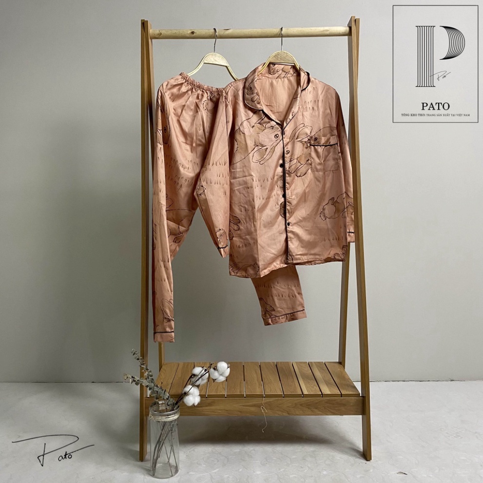 Bộ pijama kate form chuẩn, nhiều mẫu mã dễ thương áo dài quần dài chất kate loại 2 (ảnh thật shop chụp) | BigBuy360 - bigbuy360.vn