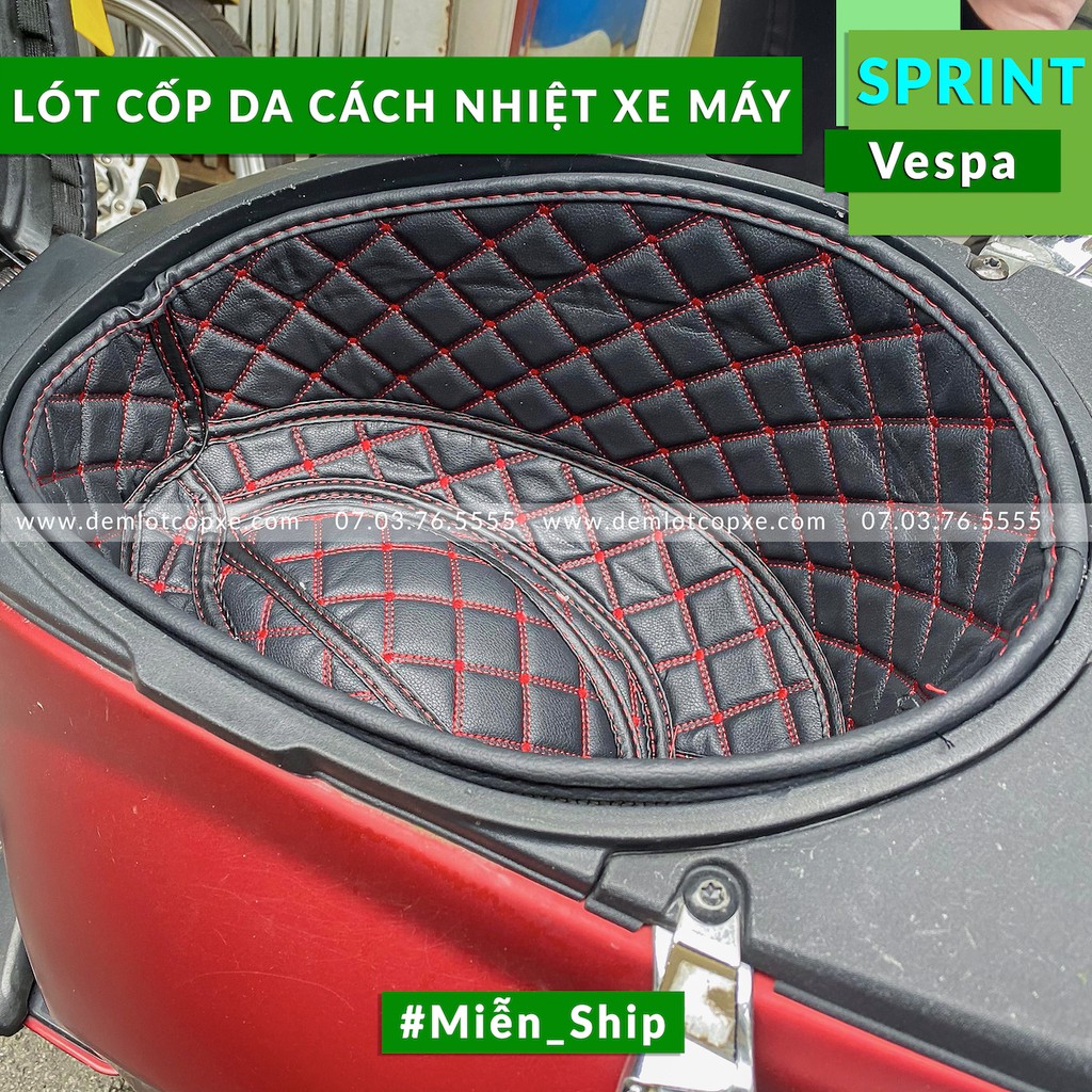 Lót Cốp Da Chống Nóng Chống shock - VESPA SPRINT (PRIMMAVERA)-Giá Tận Xưởng-Có Túi Giấy Tờ