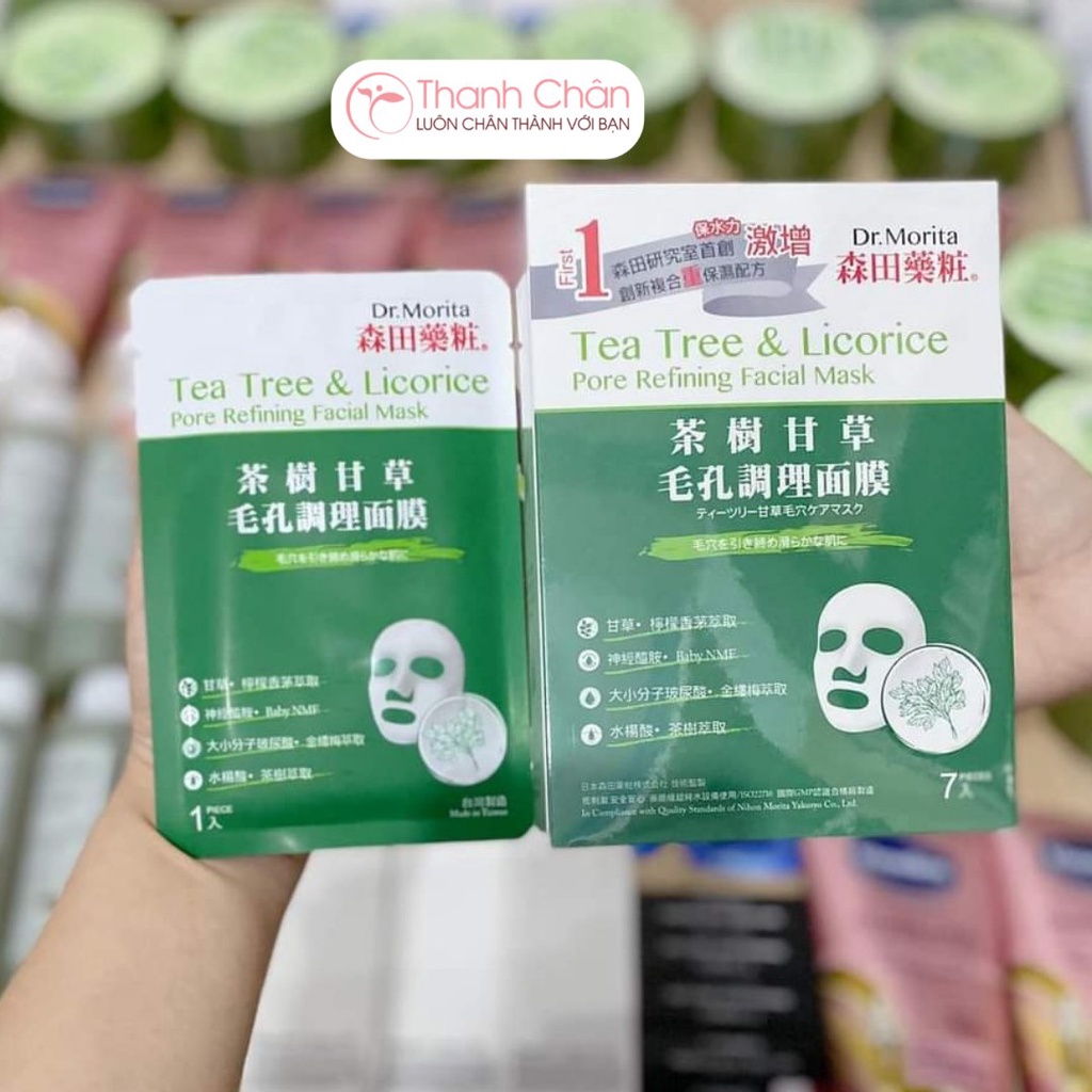 Mặt nạ ngừa mụn Dr. Morita Tea Tree &amp; Licorice Pore Refining Facial Mask 30g