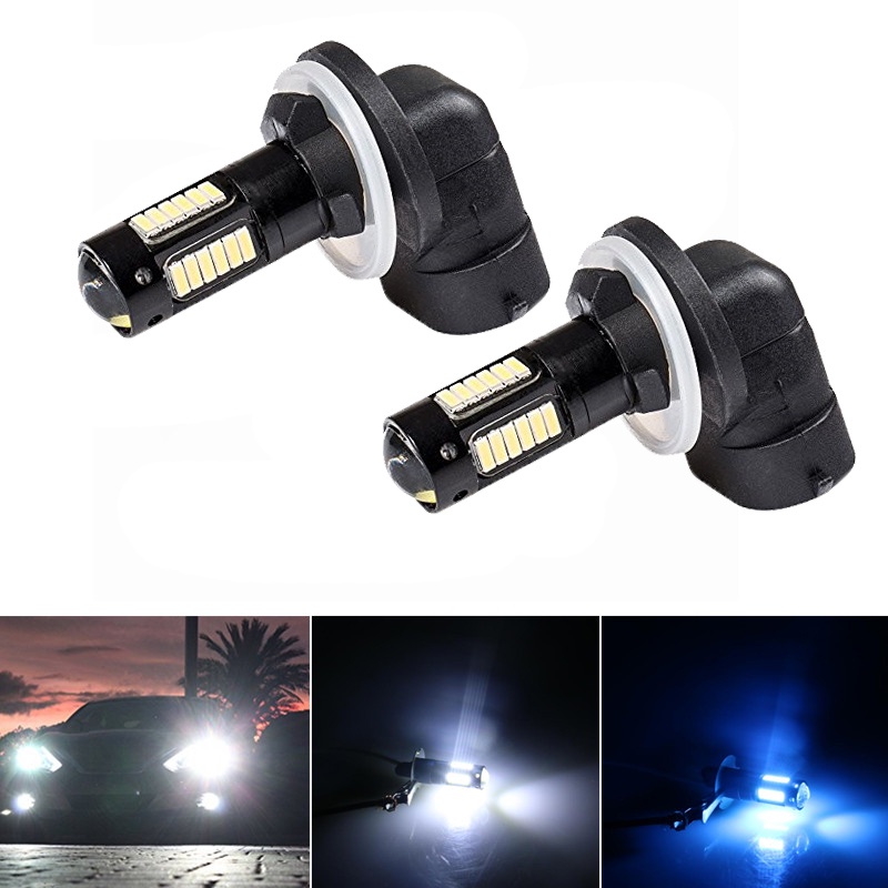 Bộ 2 ĐèN Led ChốNg Sương Mù Ban NgàY H27 881 880 DRL 12V 4014 - MàU Xanh Dương Cho Xe Hơi