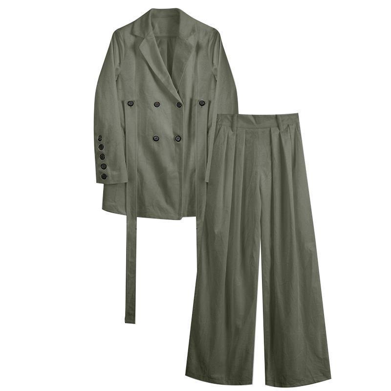 Set 2 món gồm áo khoác blazer thời trang đường phố cao cấp mùa xuân thu phong cách thường ngày cho nữ