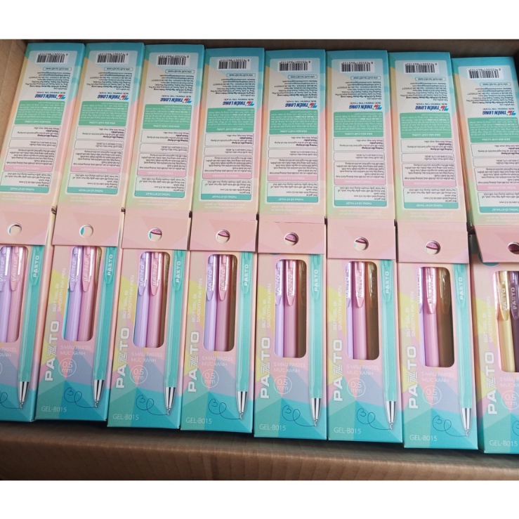 Bút gel bi màu pastel THIÊN LONG 015 nét 0.5mm mực xanh