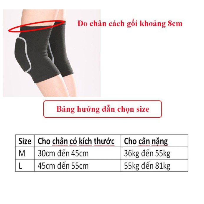 Băng bảo vệ khớp gối chơi thể thao có gù bảo vệ đầu gối - KN08