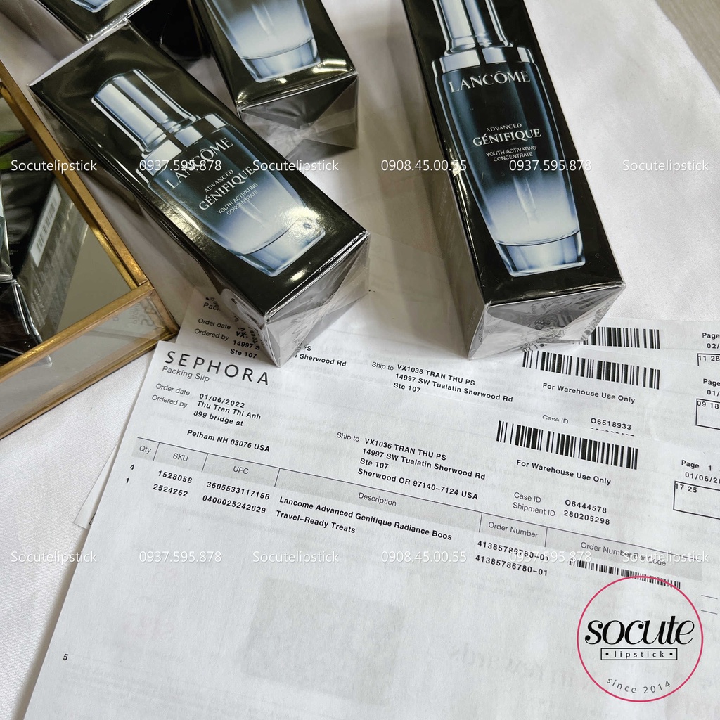 [Bill Sephora] SERUM LANCOME ADVANCED GENIFIQUE YOUTH ACTIVATING CONCENTRATE - Tinh chất trẻ hoá làn da chống lão hoá