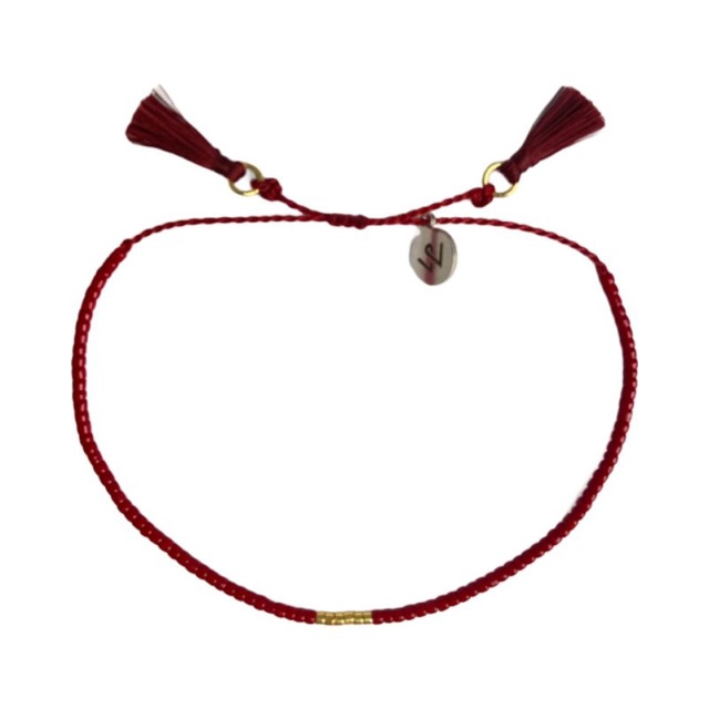 Vòng Tay Mystery Red Golden Beads with Tassels