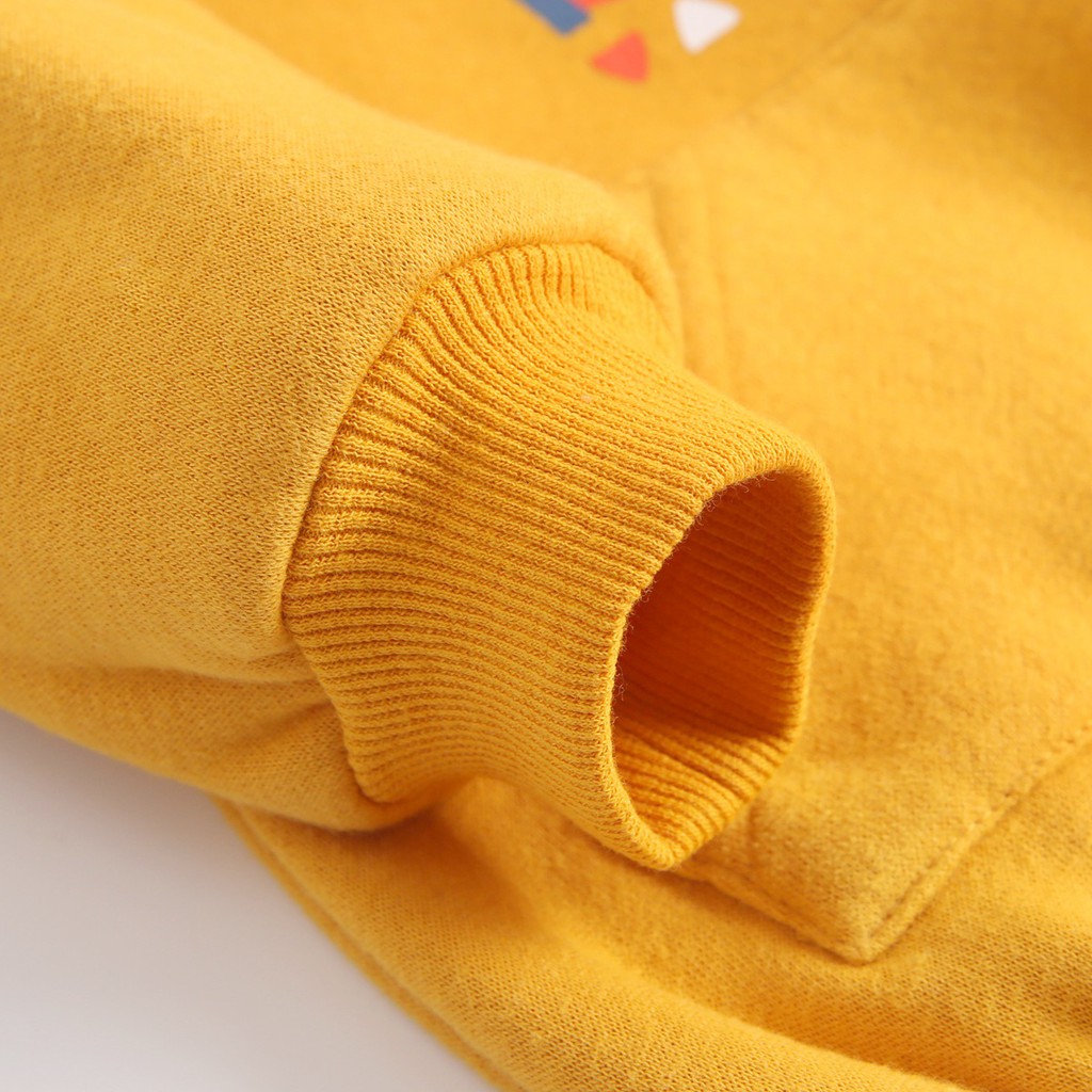 Áo Liền Quần Sanlutoz Có Mũ Màu Vàng Thời Trang Mùa Đông Cho Trẻ Em