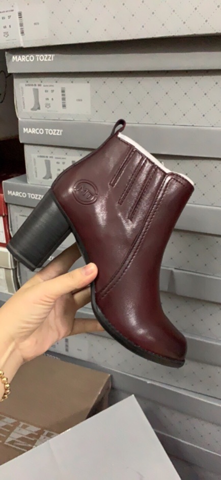 Giày boots da MARCO TOZZI gót trụ