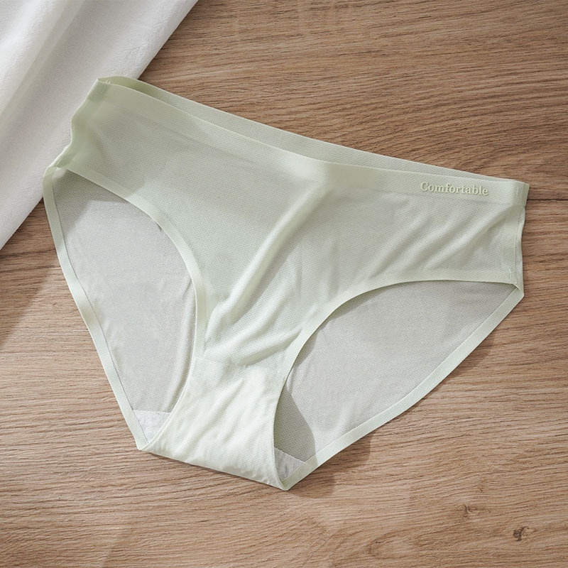 Bộ 4 Quần Lót cotton Lụa Lạnh Không Đường May Kháng Khuẩn Thoáng Khí Phong Cách Nhật Bản