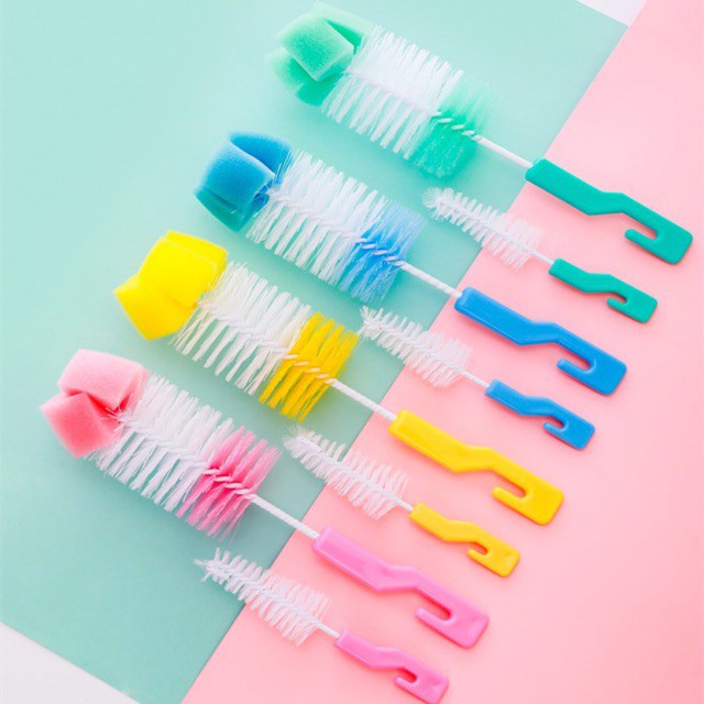 Cọ rửa bình sữa mút xốp rửa ly cốc cán có móc treo