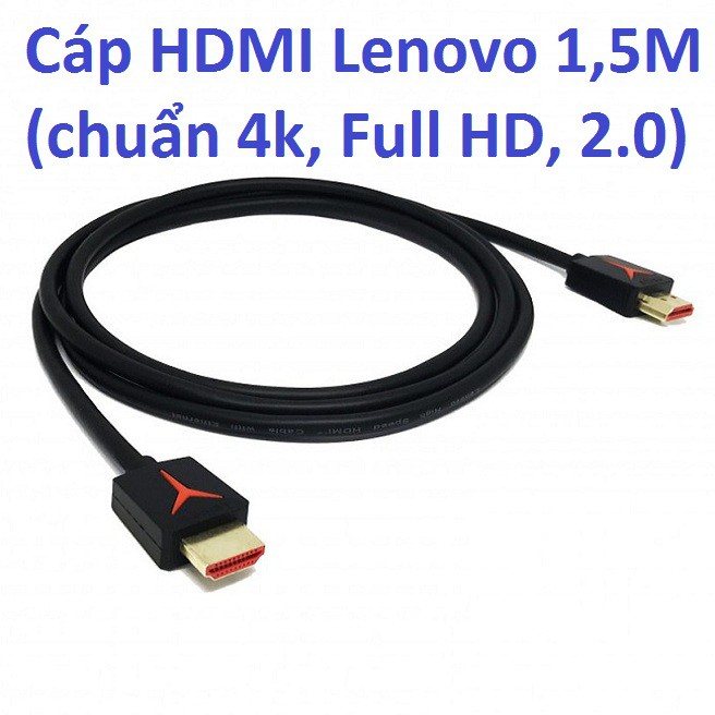 Cáp HDMI 2 đầu LENOVO dài 1.5 mét (chuẩn 4K - Full HD - 2.0) chính hãng