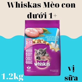 Thức ăn hạt whiskas cho mèo con vị sữa 1,1kg
