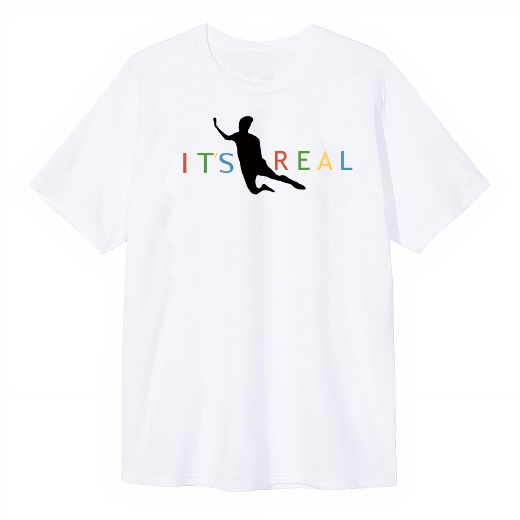 Áo thun tay lỡ AMIHOUSE áo phông unisex it's real hai mầu đen và trắng | BigBuy360 - bigbuy360.vn