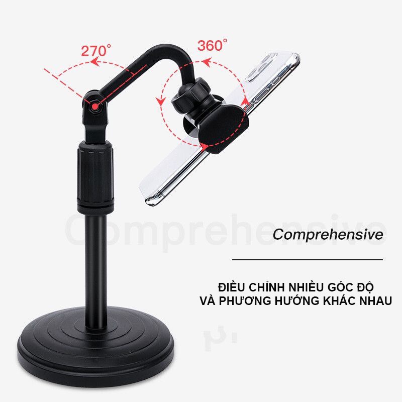 Giá Đỡ Điện Thoại Live Stream Xem Phim Chụp Ảnh  Xoay 360 Độ Chân Đỡ Nặng Vô Cùng Chắc Chắn