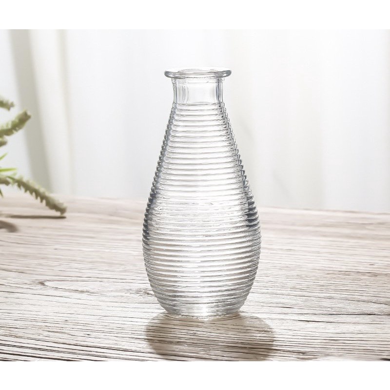 Lọ hoa thuỷ tinh decor nhỏ trắng phong cách hiện đại - trang trí nhà cửa