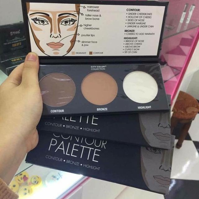 Bảng Phấn Tạo Khối Và Highlight 3 Ô City Color Contour Palette