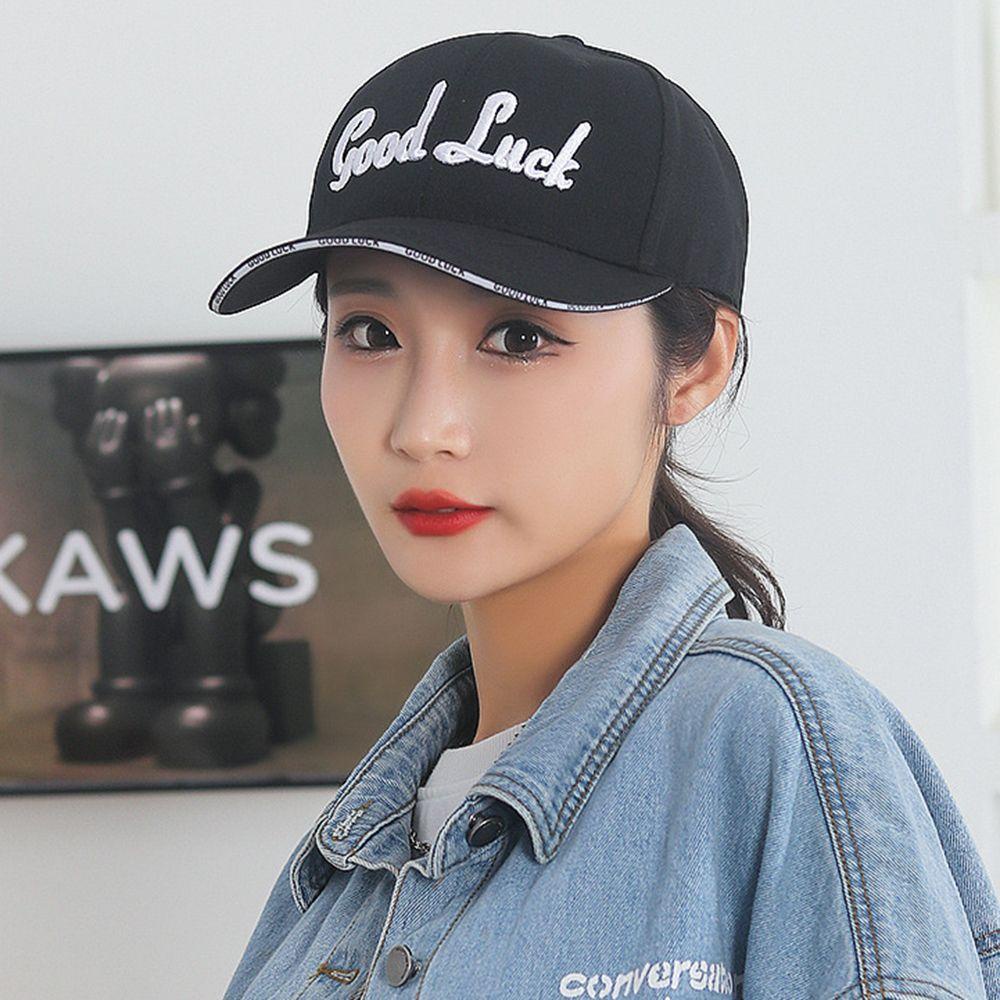 Mũ Lưỡi Trai Cotton Thêu Chữ Good Luck