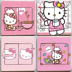 ☘☘Decal dán công tắc Hello Kitty