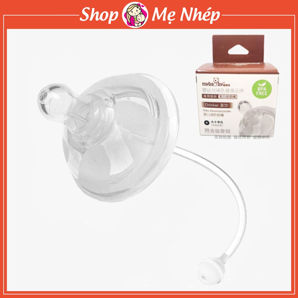 Núm ti tập hút MYBAOBY - Ống hút bình sữa thay thế núm ti, cho bé tập hút Bảo Hành 6 Tháng (Ống hút bình Avent)