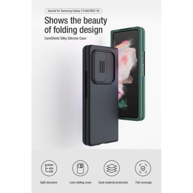 Ốp lưng Nillkin Mềm mình chống bẩn cho Samsung Z Fold 3 5G Camshield Silky cao cấp