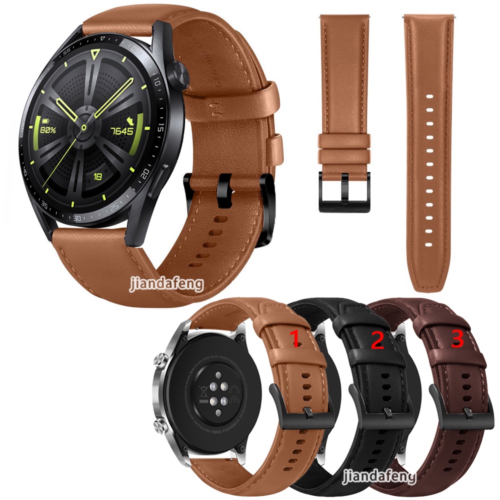 Dây Đeo Bằng Da Thật Cho Đồng Hồ Thông Minh HUAWEI WATCH GT 3 46mm 42mm