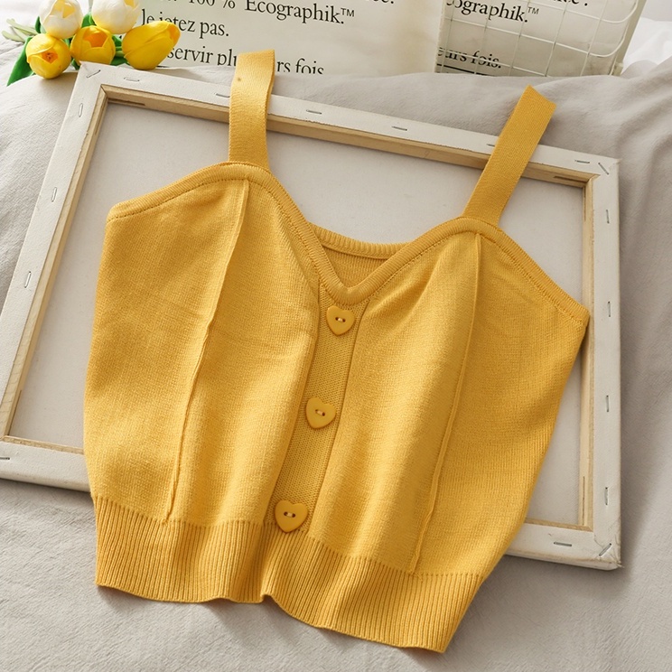 NUZIRO  Áo 2 dây  dệt kim mỏng thời trang cho nữ